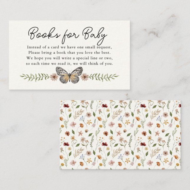 Little Wildflower Books for Baby Cream Enclosure Card (Front/Back)