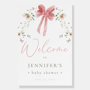 Little Wildflower Butterfly Girl Baby Shower Foam Board