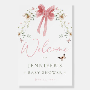Little Wildflower Butterfly Girl Baby Shower Foam Board