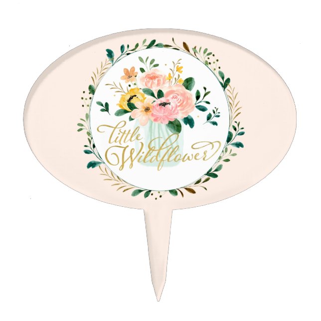Little Wildflower Cake Topper (Front)