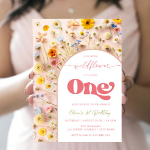 Little Wildflower First Birthday Invitation