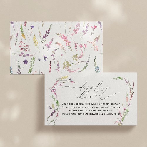 Little Wildflower Floral Baby Display Shower  Business Card
