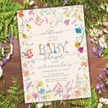 Little wildflower floral garden Baby Shower