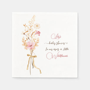 Little Wildflower Floral Girl Baby Shower Napkins