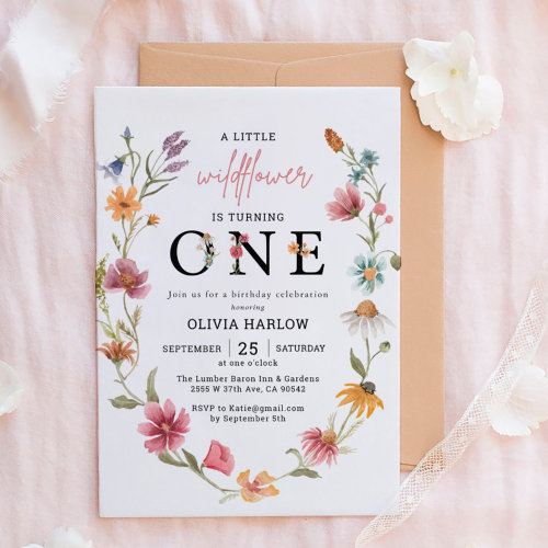 Little Wildflower Floral Girl First Birthday