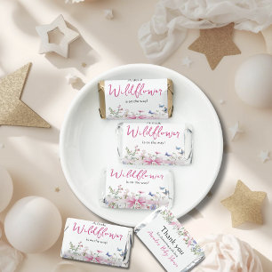 Little Wildflower Floral Girl Pink Bow Baby Shower Hershey's Miniatures