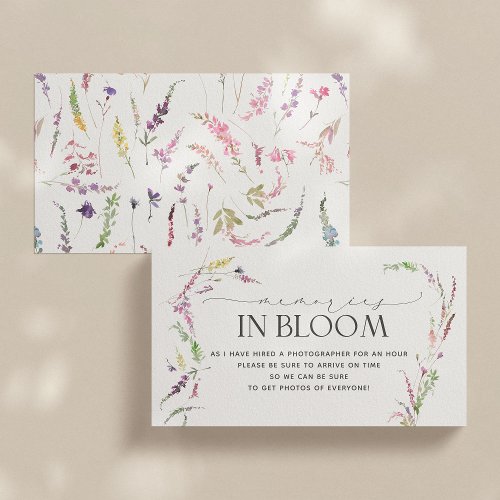 Little Wildflower Floral Memories In Bloom Business Card