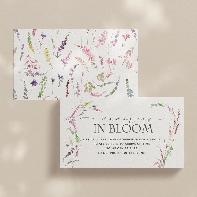 Little Wildflower Floral Memories In Bloom Business Card (Creator Uploaded)
