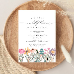 Little Wildflower Flower Baby Shower Invitation