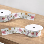 Little Wildflower Garden Floral Pattern Gift Satin Ribbon<br><div class="desc">Little Wildflower Garden Floral Pattern Gift Ribbons</div>