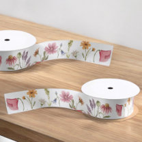 Little Wildflower Garden Floral Pattern Gift Satin Ribbon