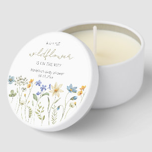Little Wildflower gender neutral Baby Shower Mini Candle Favors