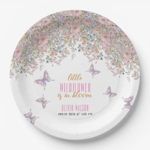 Little wildflower is in bloom baby shower #2 paper plates