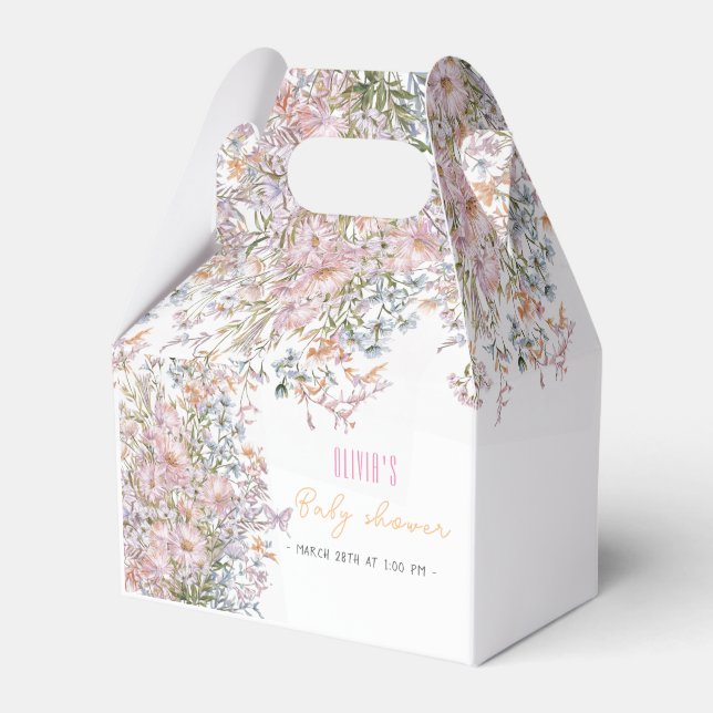 Little wildflower is in bloom  favor boxes (Front Side)