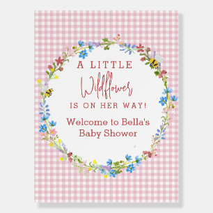 Little Wildflower Is On Her Way Baby Shower Foam Board