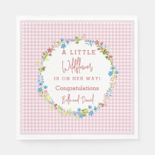 Little Wildflower Is On Her Way Baby Shower Napkins