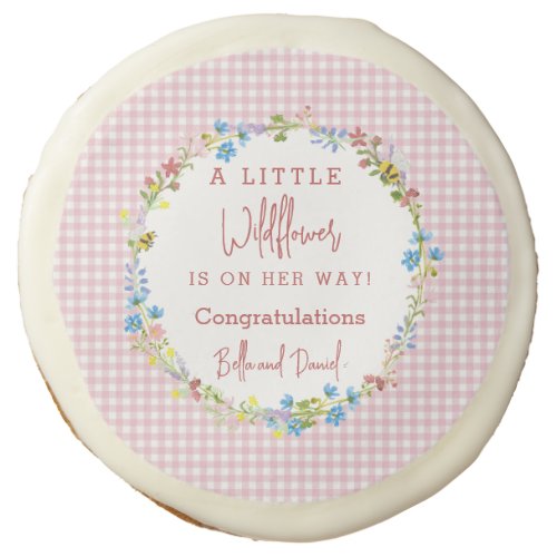 Little Wildflower Is On Her Way Baby Shower   Sugar Cookie