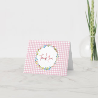 Little Wildflower Is On Her Way Baby Shower   Thank You Card