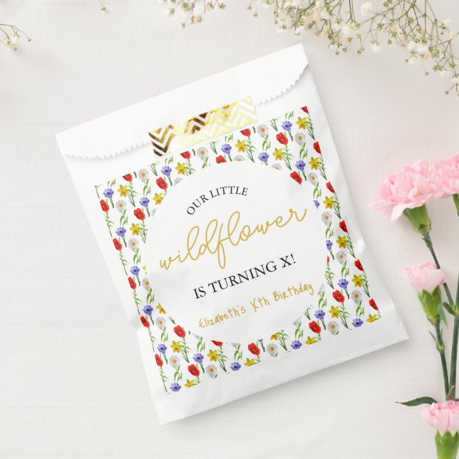 Little Wildflower Kids Birthday Favor Bag (Sealed)