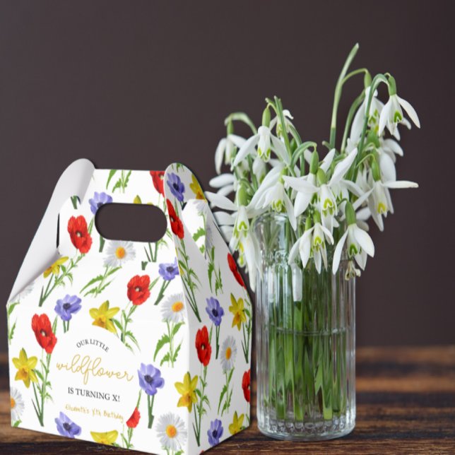 Little Wildflower Kids Birthday Favor Boxes (Creator Uploaded)