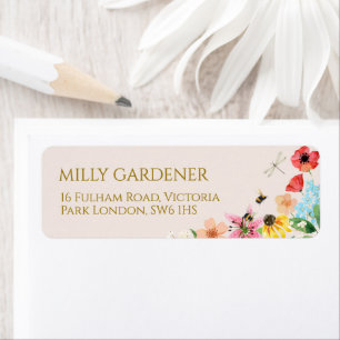 Little wildflower mama to Bee Baby Shower Label