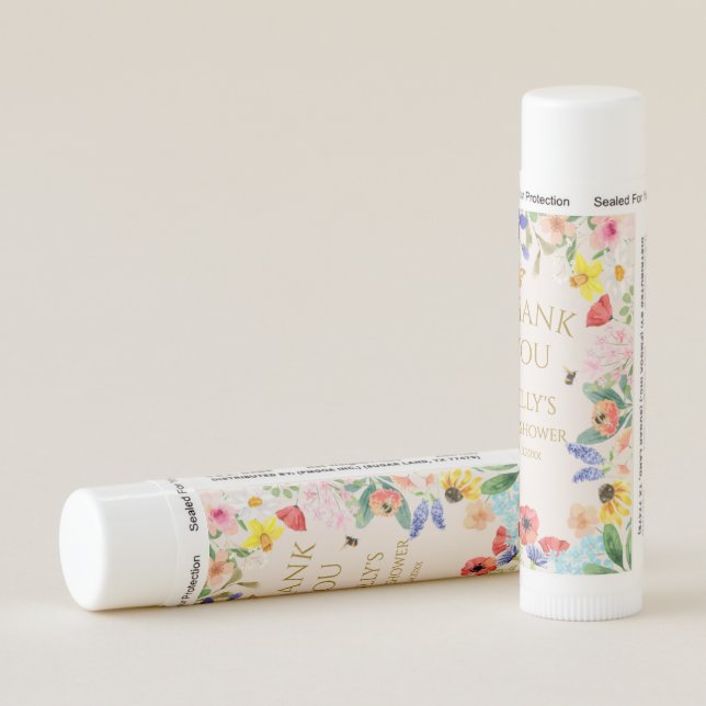 Little wildflower mama to Bee Baby Shower Lip Balm (Rotated Right)
