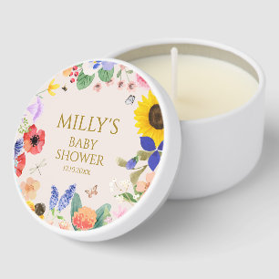 Little wildflower mama to Bee Baby Shower Thank Mini Candle Favors