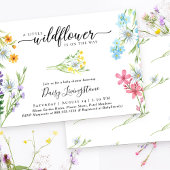 Little Wildflower Meadow Watercolor Baby Shower Invitation