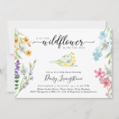 Little Wildflower Meadow Watercolor Baby Shower Invitation (Front)