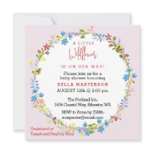 Little Wildflower On The Way Baby Shower (Square)
