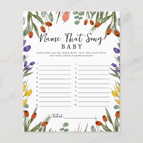 Little Wildflower On The Way Fall Name That Song