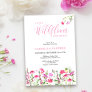 Little Wildflower on the Way Pink Girl Baby Shower Invitation