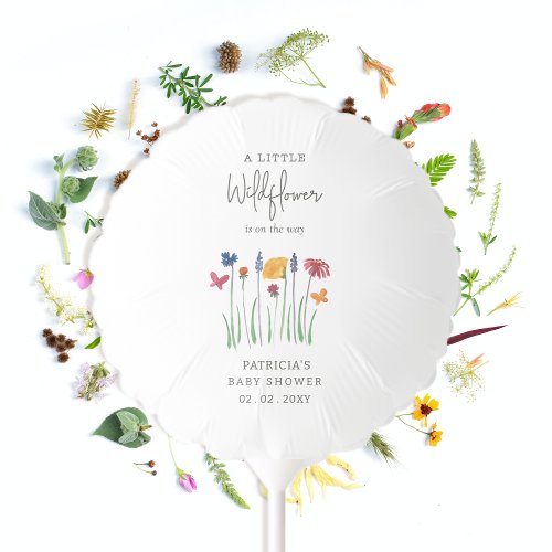 Little Wildflower Pretty Baby Girl Baby Shower Balloon