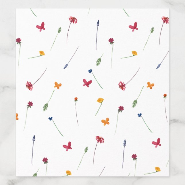 Little Wildflower Pretty Baby Girl Baby Shower Envelope Liner (Design)