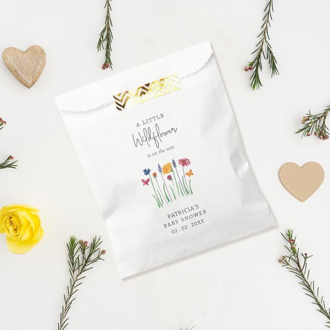 Little Wildflower Pretty Baby Girl Baby Shower Favor Bag (Little Wildflower Pretty Baby Girl Baby Shower Favor Bag)