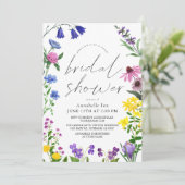 Little Wildflower Script Virtual Bridal Shower Invitation (Standing Front)