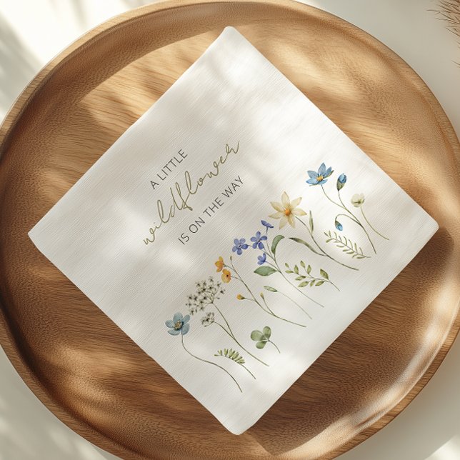 Little Wildflower Spring Floral Baby Shower Napkins (Creator Uploaded)