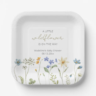 Little Wildflower Spring Floral Baby Shower Paper Plates