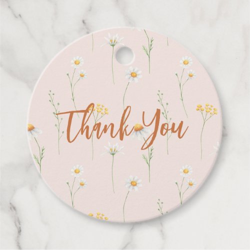 Little Wildflower Thank You Favor Gift Tags