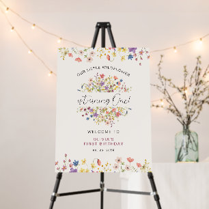 Little Wildflower Theme 1st Birthday Foam Board