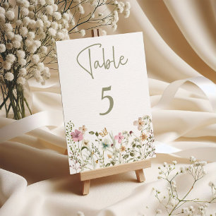 Little Wildflower Wildflower Table Number