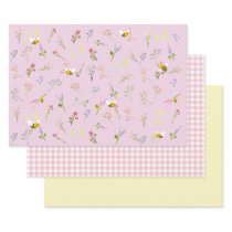 Little Wildflower Wrapping Paper  Set of 3