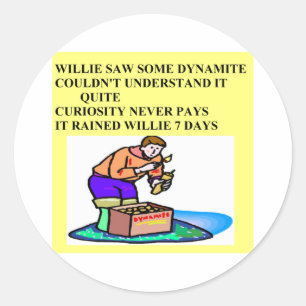 little willie rhyme classic round sticker