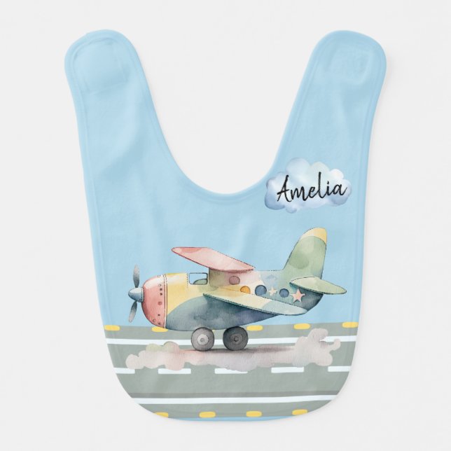 "Little Wings..." Customizable  Baby Bib (Front)