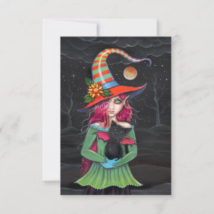 Little Wings Halloween Witch Postcards