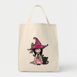 Little Witch and Cat Tote Bag