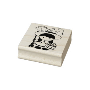 little witch art stamp