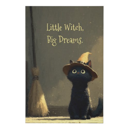 Little Witch, Big Dreams Faux Canvas Print