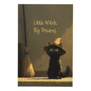 Little Witch, Big Dreams Wood Wall Art