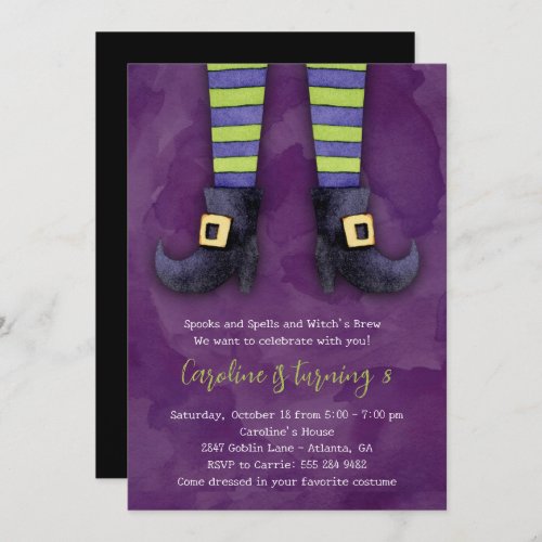 Little Witch Birthday Party Invitation